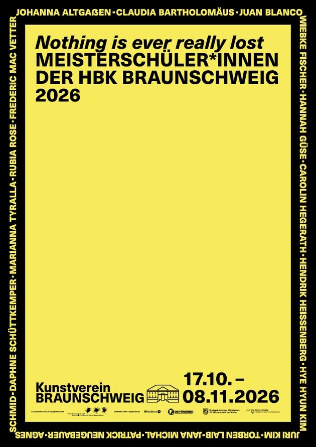 Meisterschüler*innen der HBK Braunschweig 2026